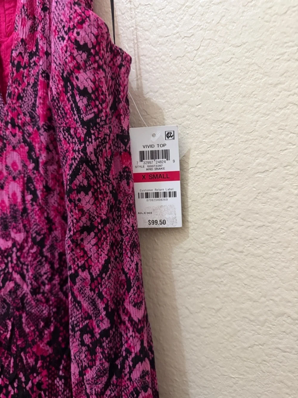 Sleeveless Pink Snake-Print Midi Dress